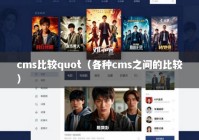 cms比较quot（各种cms之间的比较）