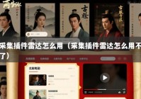 采集插件雷达怎么用（采集插件雷达怎么用不了）